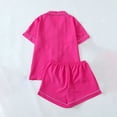 thumbnail image 4 of Njagoc3 Women's Short Sleeve Solid Color Pajama Set - Casual Style, Loose Fit, Summer & Sleep Wear, 4 of 4