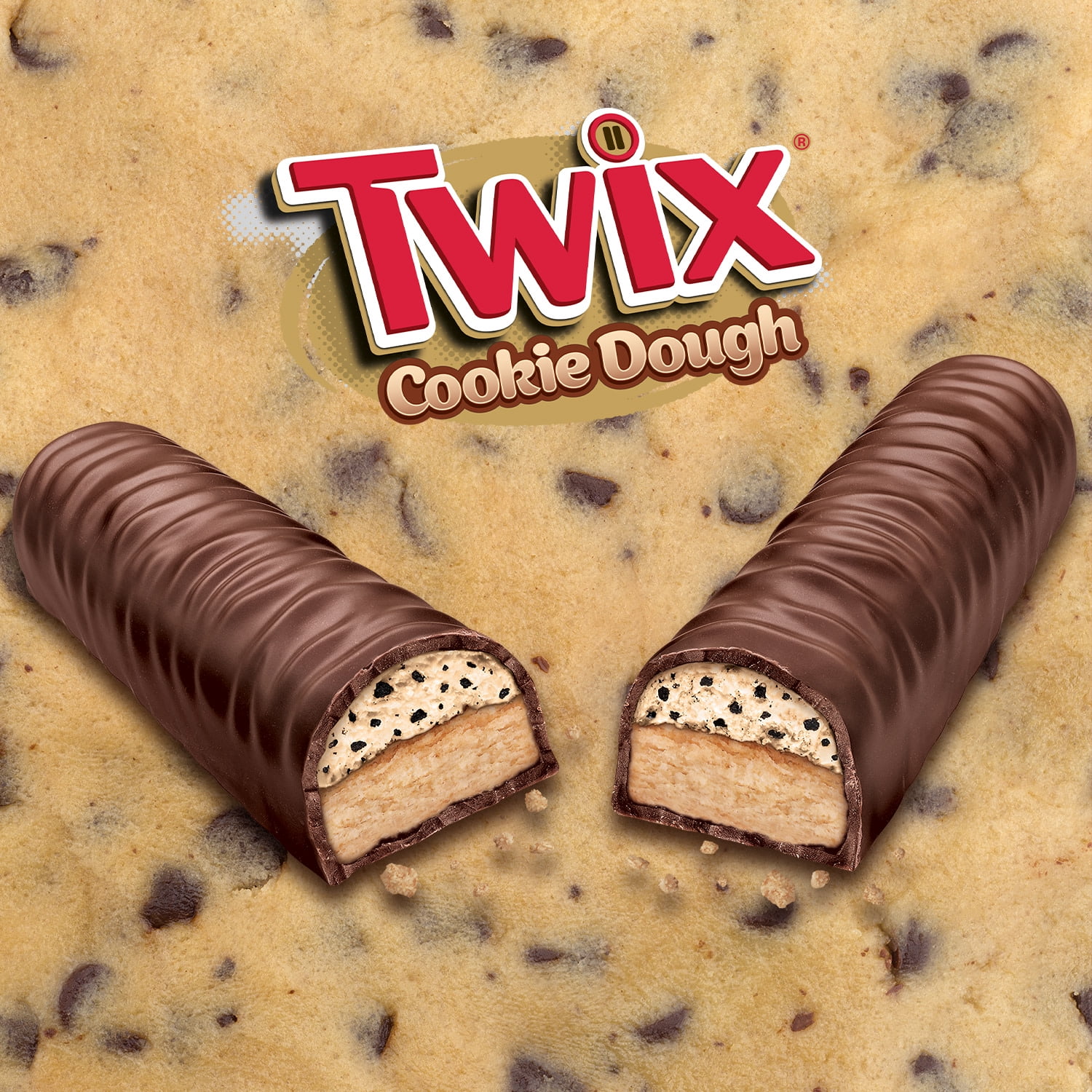 (2 pack) Twix Cookie Dough Milk Chocolate Bars, Share Size - 2.72 oz