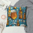 thumbnail image 2 of Beer Bubble Throw Pillow,Soft Square Cushion Case for Couch Sofa Bed Bedroom Living Room, 2 of 5