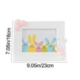 thumbnail image 3 of 7in Horizontal Easter Bunny Framed Figurine - Cute Tabletop Decor for Easter Parties & Home Ambiance - Festive Bunny Frame Ornament for Holiday Decor, Pink, 1pc, 3 of 7