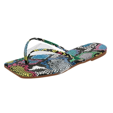 

adviicd Womens Flats Size 9 Flats Shoes Ladies Fashion Transparent PVC Snake Print Clip Toe Womens Sparkly Flats Shoes Size 9