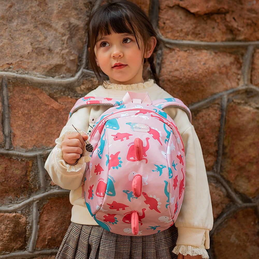 Sunveno Toddler Backpack with Safety Leash, Pink