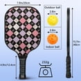 thumbnail image 4 of Pickleball Paddles Set,Pioneer Flower Floral Print Pattern Fiberglass Surface Pickleball Racket Set with 2 Indoor Outdoor Pickleball Balls and Pickleball Bag,Pickle-ball Equipment, 4 of 6