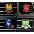 thumbnail image 1 of Sujetadores para rejilla de ventilación del auto Rawan Fresh, 4 piezas, superhéroes caricaturescos, 1 of 5