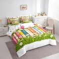 thumbnail image 2 of Erosebridal Kids Cartoon Books Twin Bedding Sets, Girls Daisy Tulip Floral Bedding Comforter Set, Polka Dots Reversible, 7pcs, 2 of 5