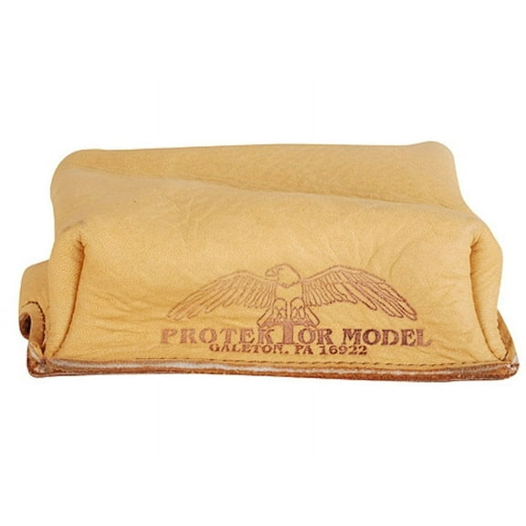 Protektor Small Brick Rear Shooting Rest Bag Leather Tan Unfilled