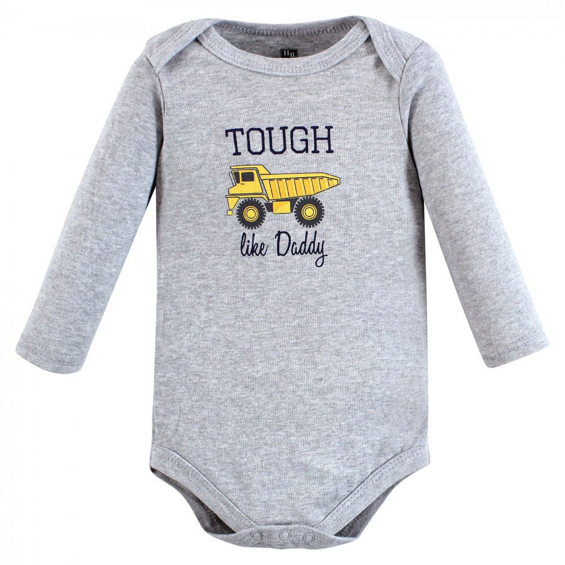 Hudson Baby Cotton Long-Sleeve Bodysuits, 3- Pack, Newborn- 24 Months