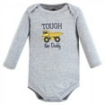 thumbnail image 3 of Hudson Baby Cotton Long-Sleeve Bodysuits, 3- Pack, Newborn- 24 Months, 3 of 5