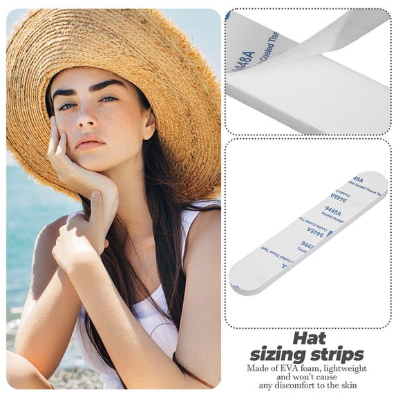 FENGGUIQU 30-Pack White Adhesive Hat Liner Pads for Comfortable Hat Size Reduction and Fit Adjustment