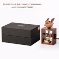 thumbnail image 4 of Wooden Flying Pig Music Box Ornament Hand-cranked Box Black Walnut, 4 of 7
