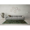 thumbnail image 3 of Ahgly Company Machine Washable Indoor Rectangle Persian Turquoise Blue Traditional Area Rugs, 6' x 9', 3 of 4