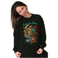 thumbnail image 4 of Break the Rules Japanese Mask Tattoo Unisex Plus Fleece Graphic Sweatshirt Brisco Brands 2X, 4 of 5
