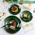 thumbnail image 5 of 50PCS Green Gold Plastic Plates, Green Pastic Plates for 25 Guests, Green Disposable Plates Include 25 Dinner Plates, 25 Green Dessert Plates, Ideal for Party, Wedding and Dinner, 5 of 14