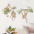 thumbnail image 1 of Adhesivos de pared con dibujos animados de monos, animales de la jungla, PVC, 30 x 90 cm, 1 of 3
