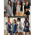 thumbnail image 5 of Ekouaer Pajama Set for Women 2 Piece Lounge Set Short Sleeve Tops and Shorts Soft Sleepwear, 5 of 6