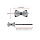 thumbnail image 3 of CORBATA DE LAZO AJUSTABLE PREATADA PARA HOMBRES DIAMANTE INSPIRADOR MODA PARA BODA FIESTA NEGOCIOS PLATA, 3 of 5