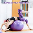 thumbnail image 3 of Lockways 2 Pcs Yoga Ball Anti Burst Pilates Exercise Ball for Gym Workout Yoga Thick Fitness Ball with Pump (65cm+25cm), 3 of 7