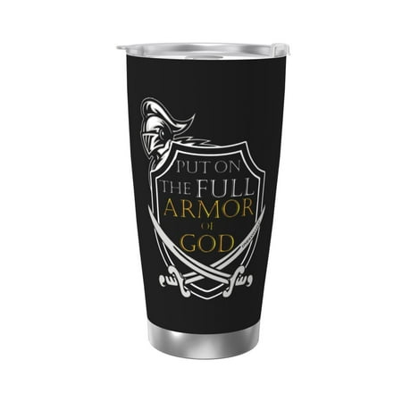 

Armor Of God 20 Oz Water Bottle Insulated Tumblers Stainless Steel Cups Double Wall Tumbler with Lid
