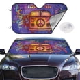 thumbnail image 2 of Balery Peace And Love Print Car Windshield Sun Shade,Windshield Sunshade for Car Pickup Truck SUV Accessories-Medium, 2 of 7