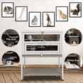 thumbnail image 4 of PETSCOSSET 3-Tier Wooden Hamster Cage with Stand and Storage Shelf, Small Animal Cage with Pull-Out Tray, 4 of 9