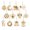 B, variant on 12Pcs Christmas Cat DIY Diamond Art Ornament Kit, Acrylic Cat Portrait Hanging Decor with Gold Strings, Holiday Rhinestone Painting Craft Kit for Christmas Tree & Pet Lovers Gift