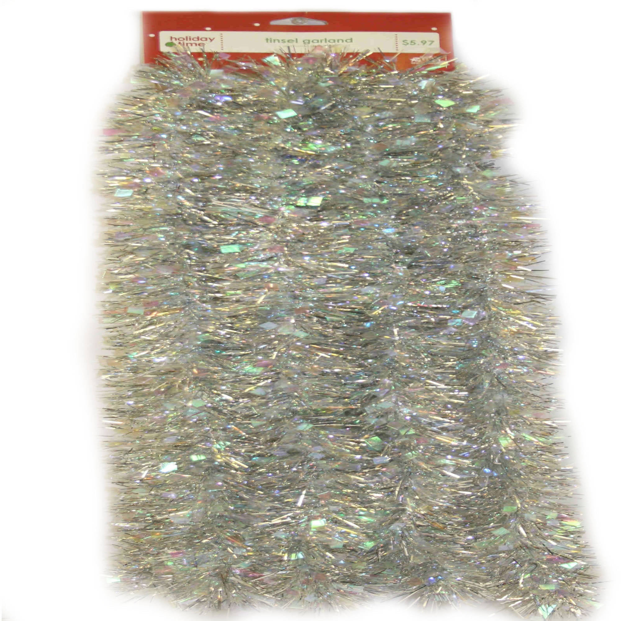 Details about   Tinsel Garland Blue and Silver Holiday Time 15 feet Brand New 
