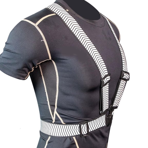 YIGSECU Running Vest Reflective Safety Harness for Low Light Activities Easy Wear