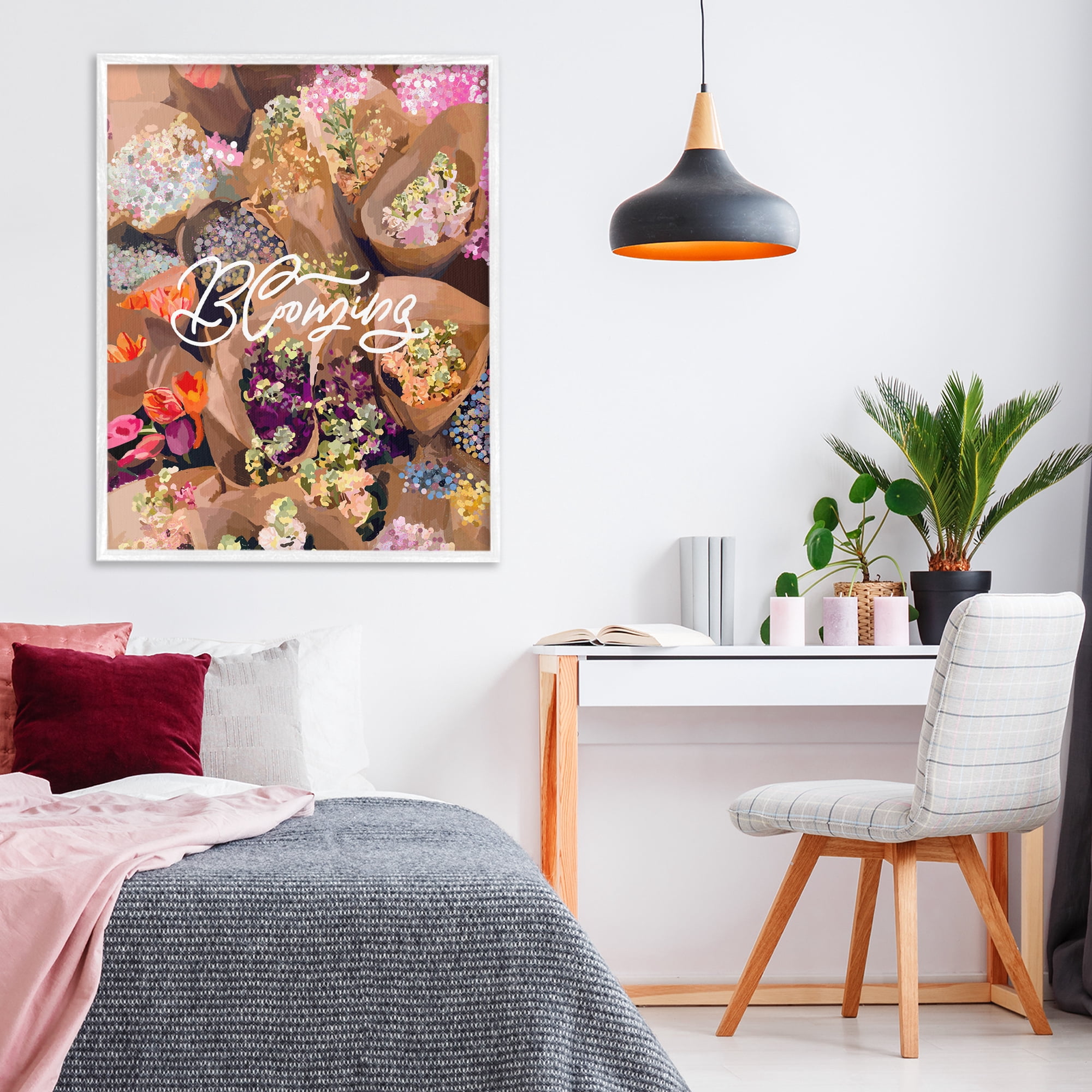 Stupell Industries Blooming Spring Bouquets White Framed Giclee Art, design by Amelia Noyes