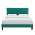 thumbnail image 6 of Modway Phillipa Performance Velvet King Platform Bed in Teal, 6 of 9