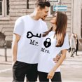 thumbnail image 4 of EQWLJWE Couples Matching Shirts Set Men Women Letter Print Love Couple T-Shirt Big and Tall Funny Tops Tees Valentine's Day Gift, 4 of 5