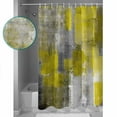 thumbnail image 4 of Yellow Grey Waterproof Fabric Shower Curtain, Modern Oil Painted Abstract Art Aesthetics Shower Curtain for Bathroom Curtains Bathtubs Hotel Washable Shower Curtains with 12 Hooks Long 72x78in, 4 of 6
