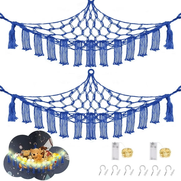 Hamaca con forma de animal de peluche CERETIA, 102 x 102 x 150 cm, luz LED, 2 unidades