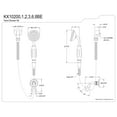 thumbnail image 2 of Kingston Brass KX10206BE Vintage Hand Shower Kit, Polished Nickel, 2 of 5