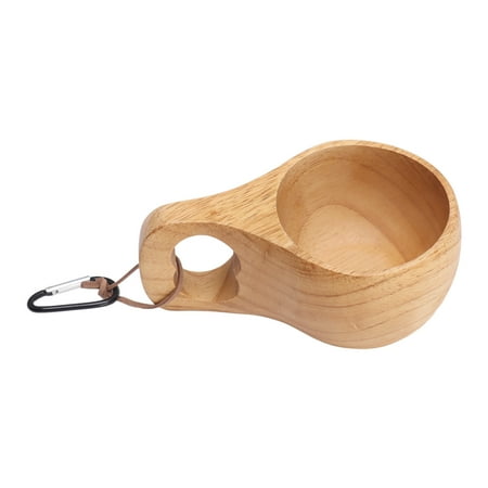 

Wood Camp Mug Log Unique Wood Grain Portable Wood Mug with Handle Drinking Cup for Coffee Tea Milk