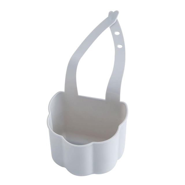 DOLITY Multi-purpose Sink Basket Strainer Drain Shelf Sink Storage Rack Sucker Holder Gray
