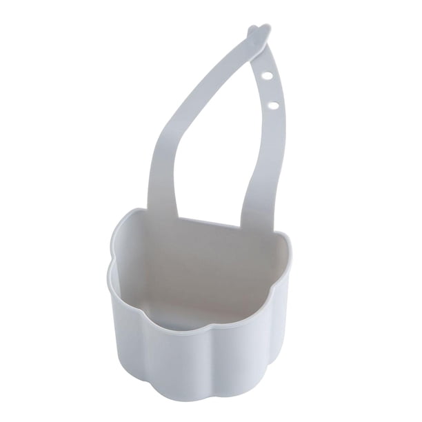 Cesta de almacenamiento para fregadero, desagües de fregadero, coladores colgantes para cocina y baño gris