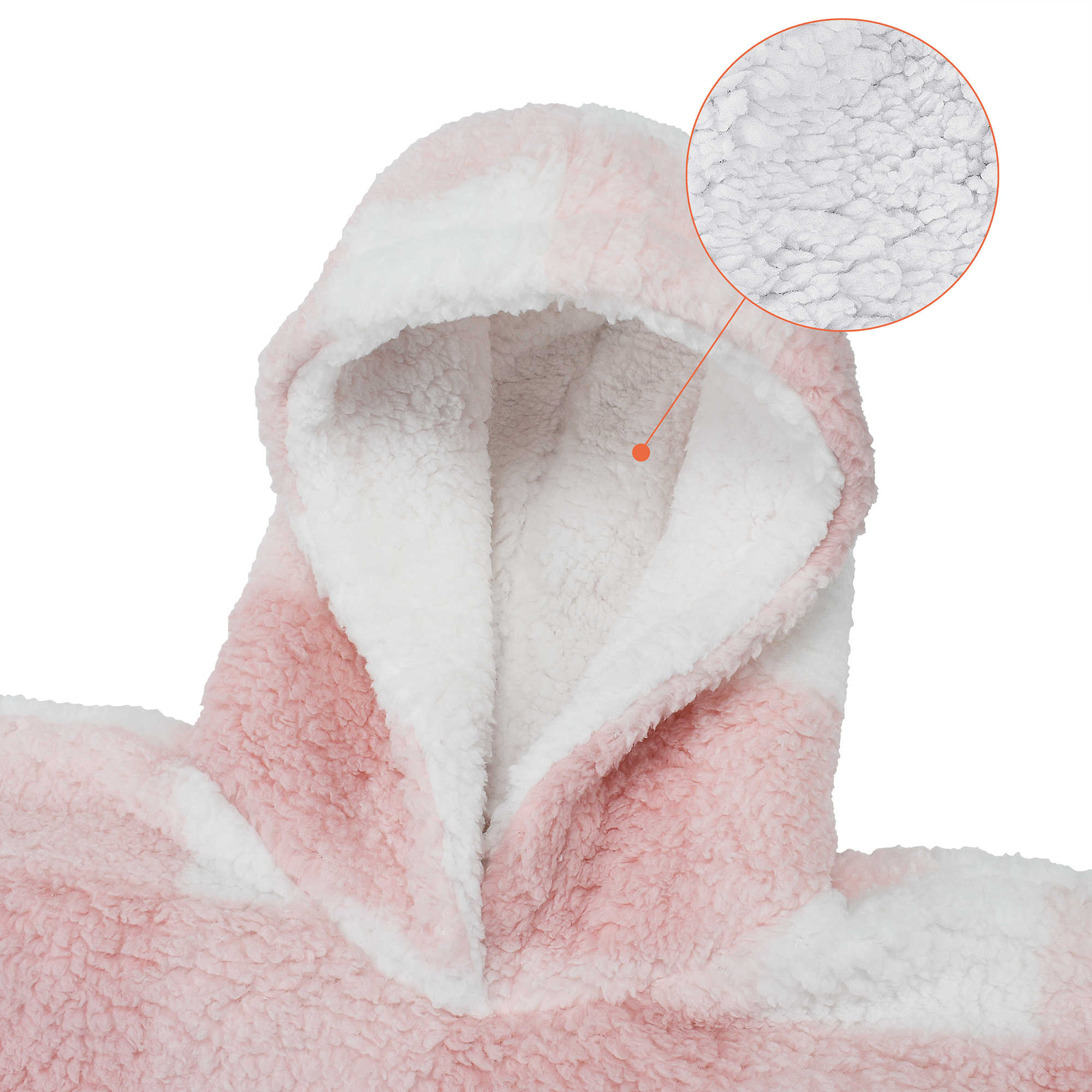 Catalonia Pink Plaid Oversized Wearable Blanket Hoodie Sweatshirt, Comfortable Sherpa Lounging Pullover for Adults Men Women Wife Girlfriend, Gift for Her