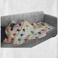 thumbnail image 6 of Colorful Soft Flannel Fleece Throw Blanket, Vintage Tile of Hearts with Distressed Grungy Look Valentine`s Day Love Theme, Cozy Plush for Indoor and Outdoor Use, 50" x 70", Multicolor, by Ambesonne, 6 of 6