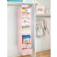 thumbnail image 2 of mDesign Fabric Nursery Hanging Organizer - 7 Shelves/3 Drawers - Pink/White Dot, 2 of 8