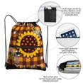 thumbnail image 3 of Naloa Sunflower Gnomes and Bees Drawstring Backpack String Bag Cinch Water Resistant for Gym Shopping Sport Yoga, 3 of 6