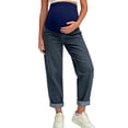 thumbnail image 5 of Hilenly Maternity Jeans Over Belly Stretch Comfy Loose Pregnancy Denim Pants Straight Leg Jean Pants with Pockets Maternity Pants for Work, 5 of 5