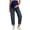 #0255-Navy, variant on Womens Maternity Straight Leg Jeans Over Bump High Waisted Stretch Rolled Cuff Casual Pregnancy Pants