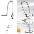 thumbnail image 4 of Kitchen Faucets with Pull Down Sprayer, G1/2 Vertical Faucet Commercial Kitchen Sink Faucet Sink Mixing Tap Bar Counter Accessory, Commercial Faucet with Pre Rinse, 4 of 8