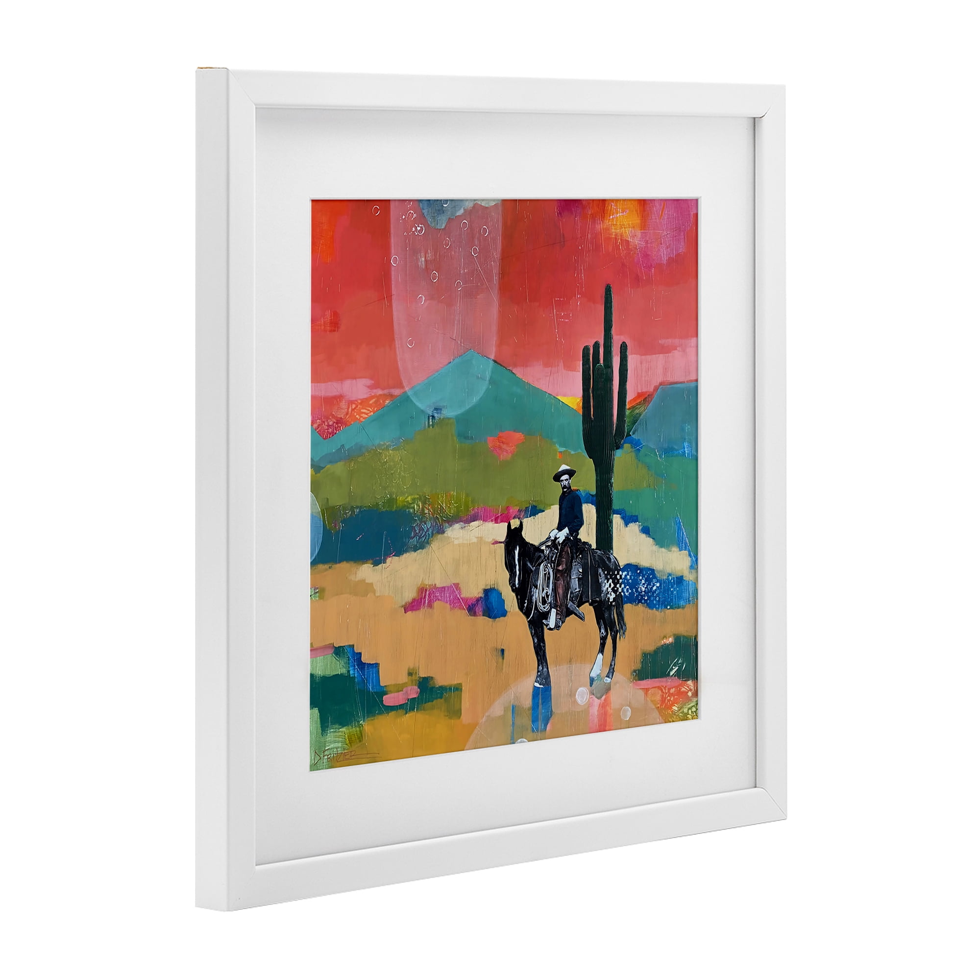 Stupell Industries I Used To Be A Cowboy White Framed Print Under Glass, design by Dianna Fritzler