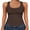 Coffee, variant on Womens Scoop Neck Ribbed Tank Tops Knit Sleeveless Racerback Workout Tops Slim Fitted Basic Cami Shirts Casual Summer Outfits Black XS