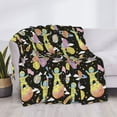 thumbnail image 3 of Uemuo Cartoon Astronaut In Spacesuit Printed Throw Blanket for Couch, Fluffy Fuzzy Blankets for Bed, Sofa, Cozy Flannel Faux Fur Blanket-60"x50", 3 of 6