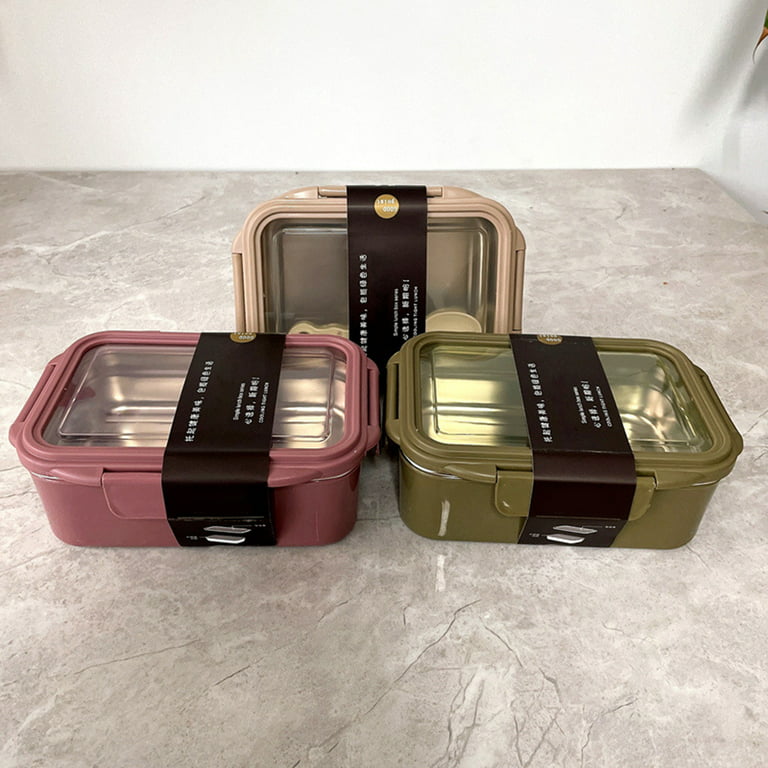 Stainless Steel Lunch Box Primary School Lunch Box Office Worker Lunch  Insulated Lunch Boxes Rectangular Insulated Bowls 
