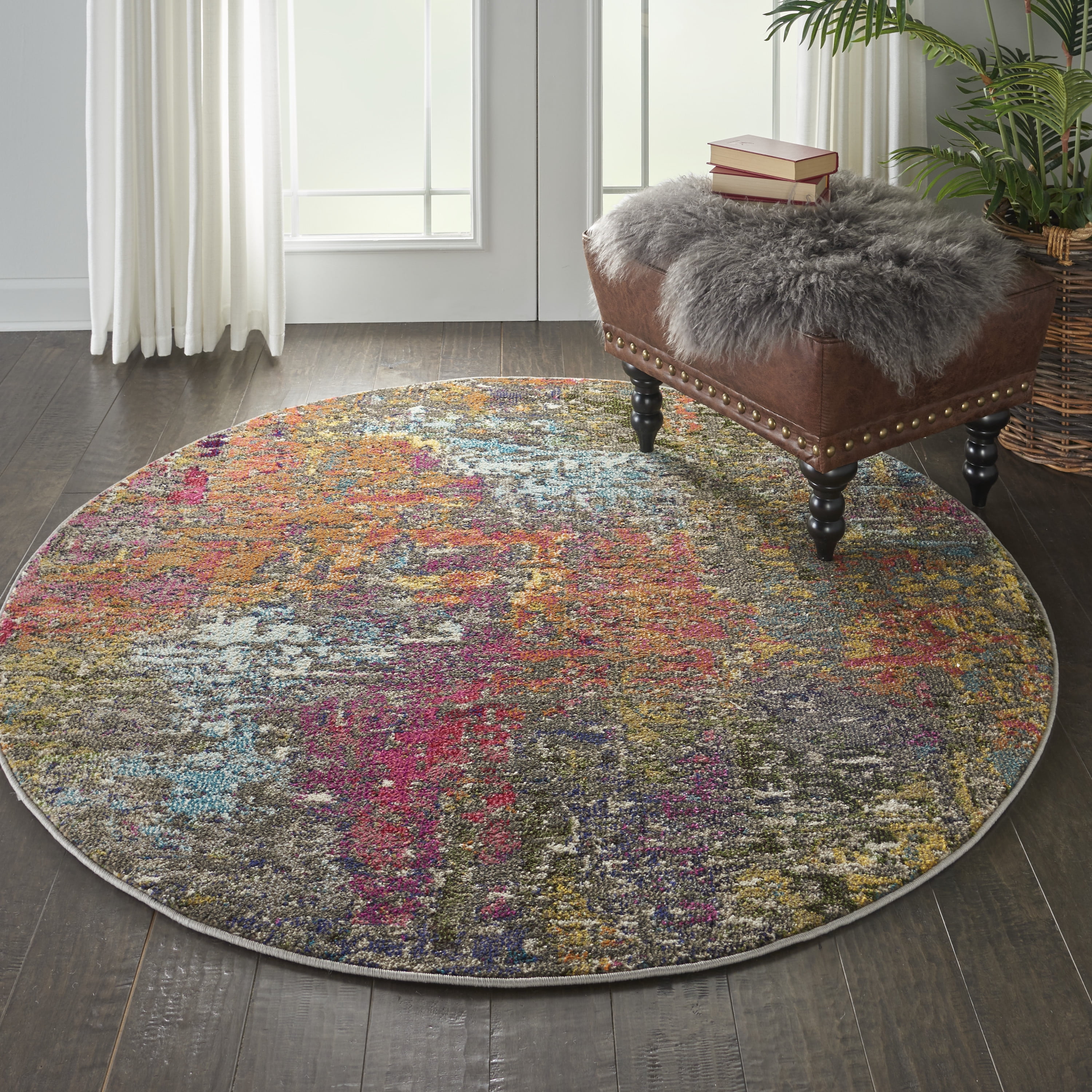 3'11 x 5'11 Nourison Celestial Modern Bohemian Burst Multicolored Area Rug 3 Feet 11 Inches by 5 Feet 11 Inches