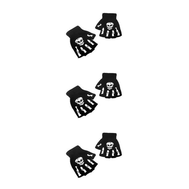 Eigraketly Manoplas para exteriores de Halloween tejidas, guantes sin dedos para montar a caballo Unisex, calentadores de bicicleta elásticos luminosos Type4 NO4 Eigraketly CBP164995