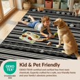 thumbnail image 4 of Design&I 6'x9' Washable Area Rug Long Hallway Contemporary Banded Featuring Rhythmic Geometric for Dining Room, Under Table, Office, Snag-Free, 4 of 7
